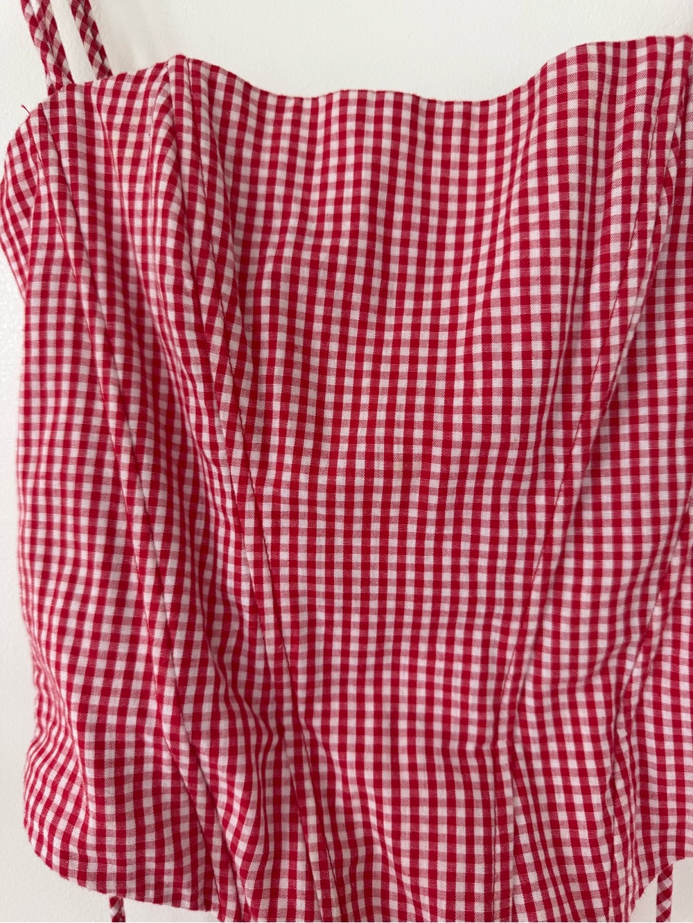 Edikted Red Gingham Corset Top - Picture 3 of 7